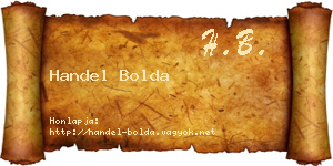 Handel Bolda névjegykártya